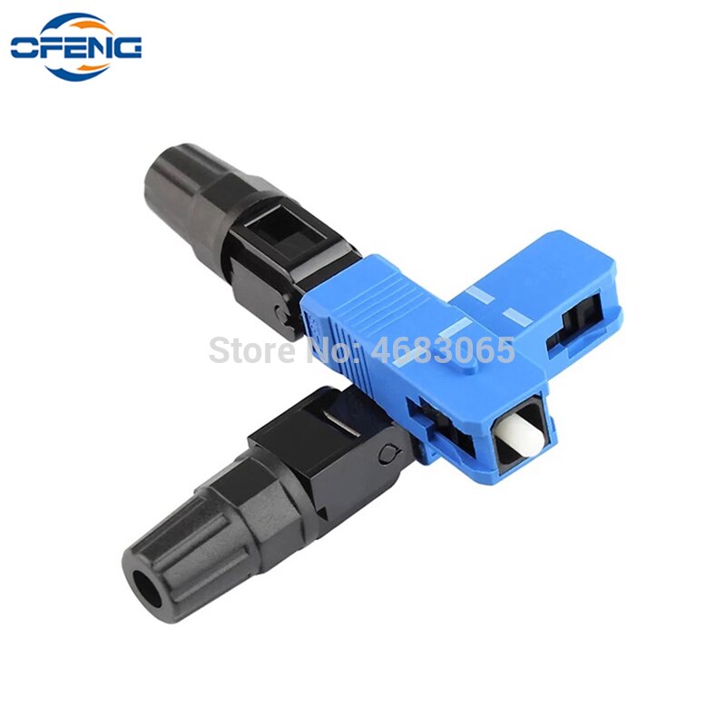 100Pcs Embedded SC UPC Fiber Optic Fast Connector FTTH SM fiber optic SC quick connector SC adapter Field Assembly