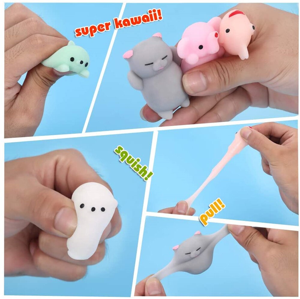 24pcs bomboniere per bambini Mochi Squishy Toy moji bomboniere per bambini Mini Kawaii squishies Mochi antistress ansia giocattoli