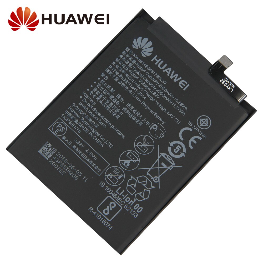 Originele Vervangende Batterij Voor Huawei Nova 2 CAZ-TL00 CAZ-AL10 Nova2 HB366179ECW Echt Telefoon Batterij 2950Mah