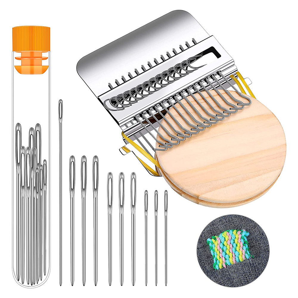 뜨개실 Crochet Mini Knitting Machine Small Loom Machine Tools Easy To Carry Small Loom Household Knitting Machine For Mending Socks