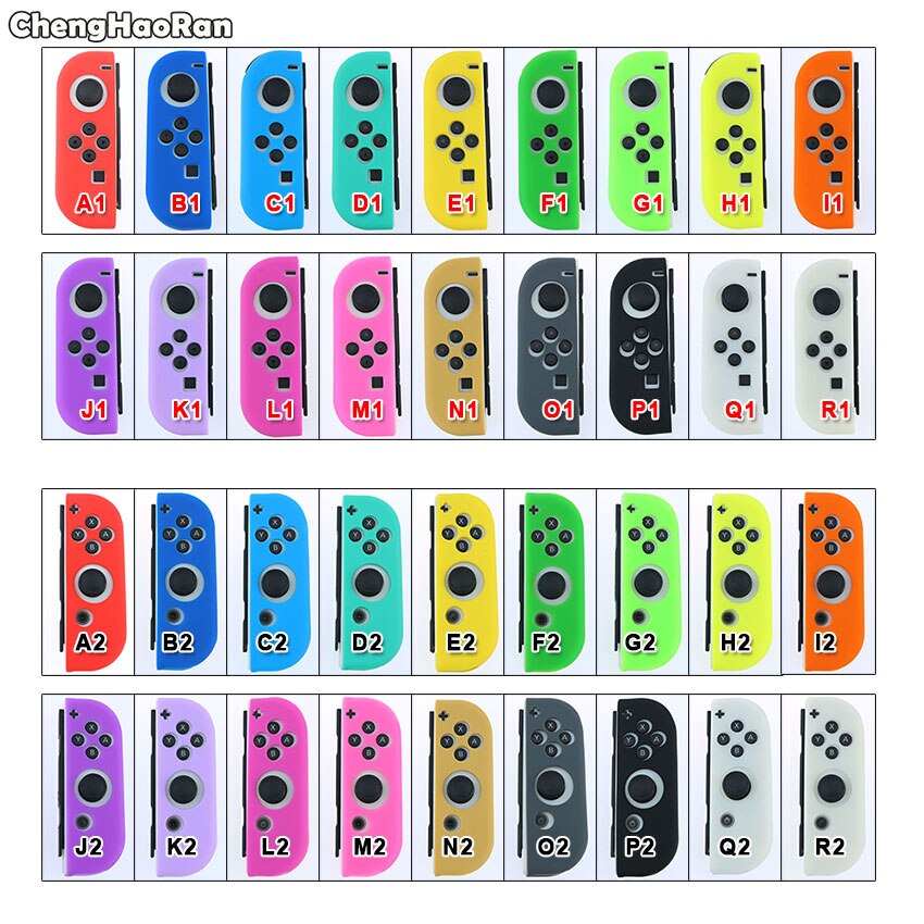 ChengHaoRan Gomma di Silicone Della Pelle Della Copertura di Caso Per Nintendo NS Interruttore Gioia Con Controller Per NX Joycon Anti-slittamento Morbido caso