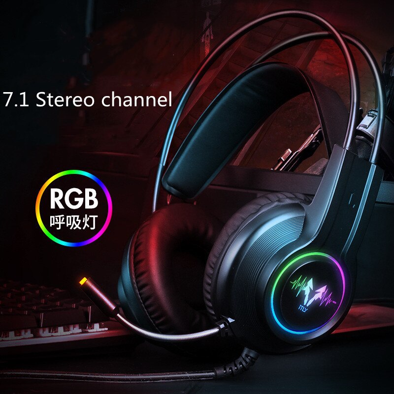 Wolf Hunter H200 RGB Game Headphone Head-Mounted Desktop Computer Wired Gaming Headset Gaming Headset