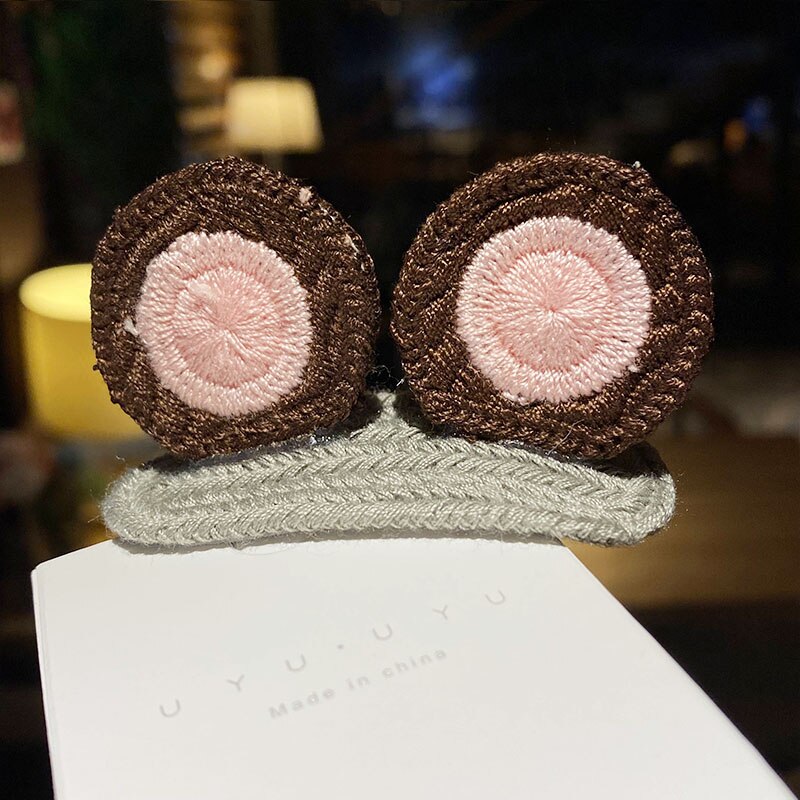 Piger sød tegneserie jarler strikning hårnåle sødt hår ornament klips hårspænder dejlige pandebånd hår tilbehør: 3