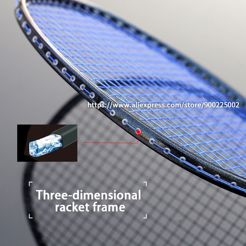 Ultralight 5U T700 Carbon Fiber Strung Badminton Racket With Strings Bag Racquet Sports Force Padel