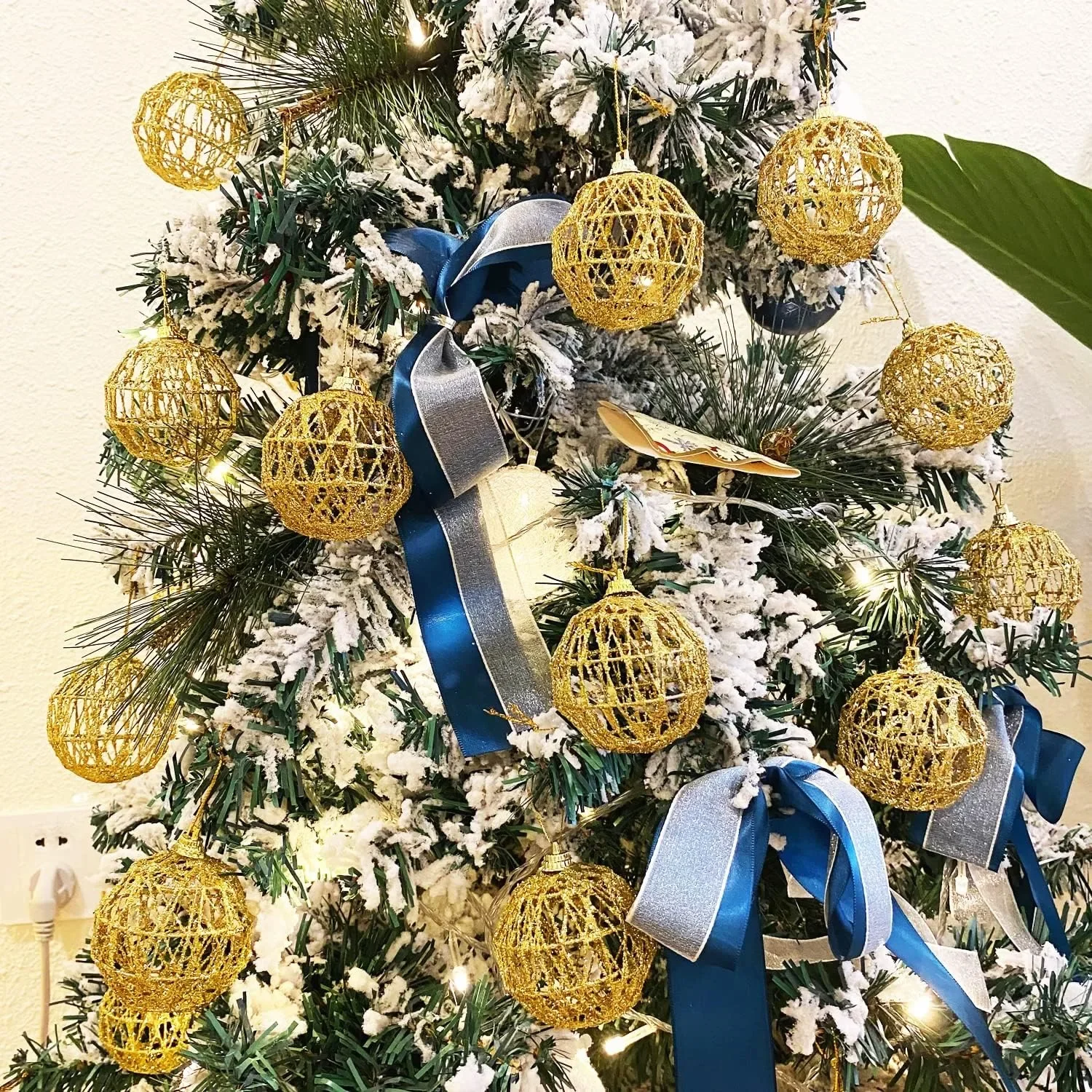 6-12 Stuks Kerst Kerstboom Gouden Bal Kerstballen Opknoping Party Ornament Decoratie Navidad Gouden Stofde Kerst Bal met Schalen