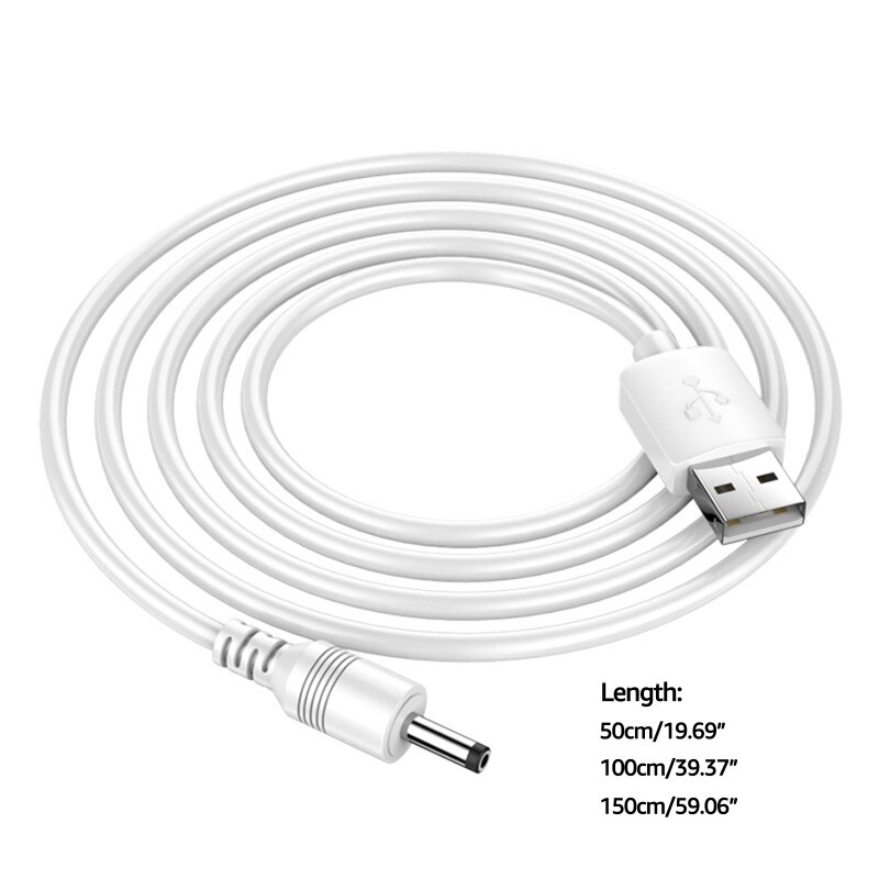 Cable de carga de agujero redondo USB a DC 3,5x13,5mm para Mini altavoz, lámpara de mesa, ventilador N0PB