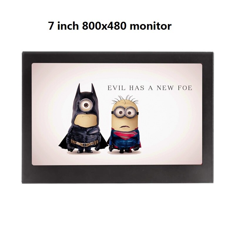 7 Inch LCD Full HD 1024x600 Portable Display for PS3/xbox PC Camera Viewfinders AV Input/VGA/HDMI/BNC Black Metal Shell Monitor: 800x480