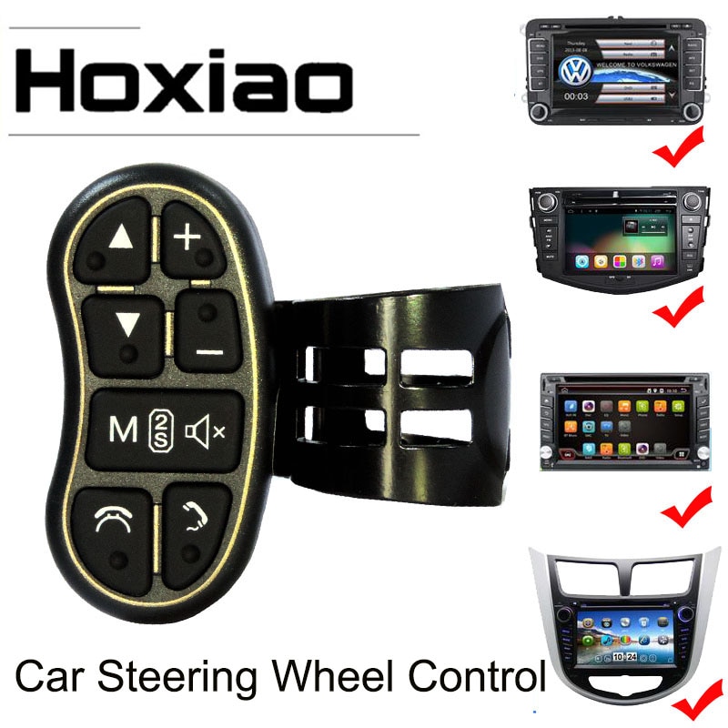 10 Toetsen Auto Stuurbediening Sleutel Draadloze Afstandsbediening Toepasselijk Universele Auto Navigatie Dvd Steering Control Knop