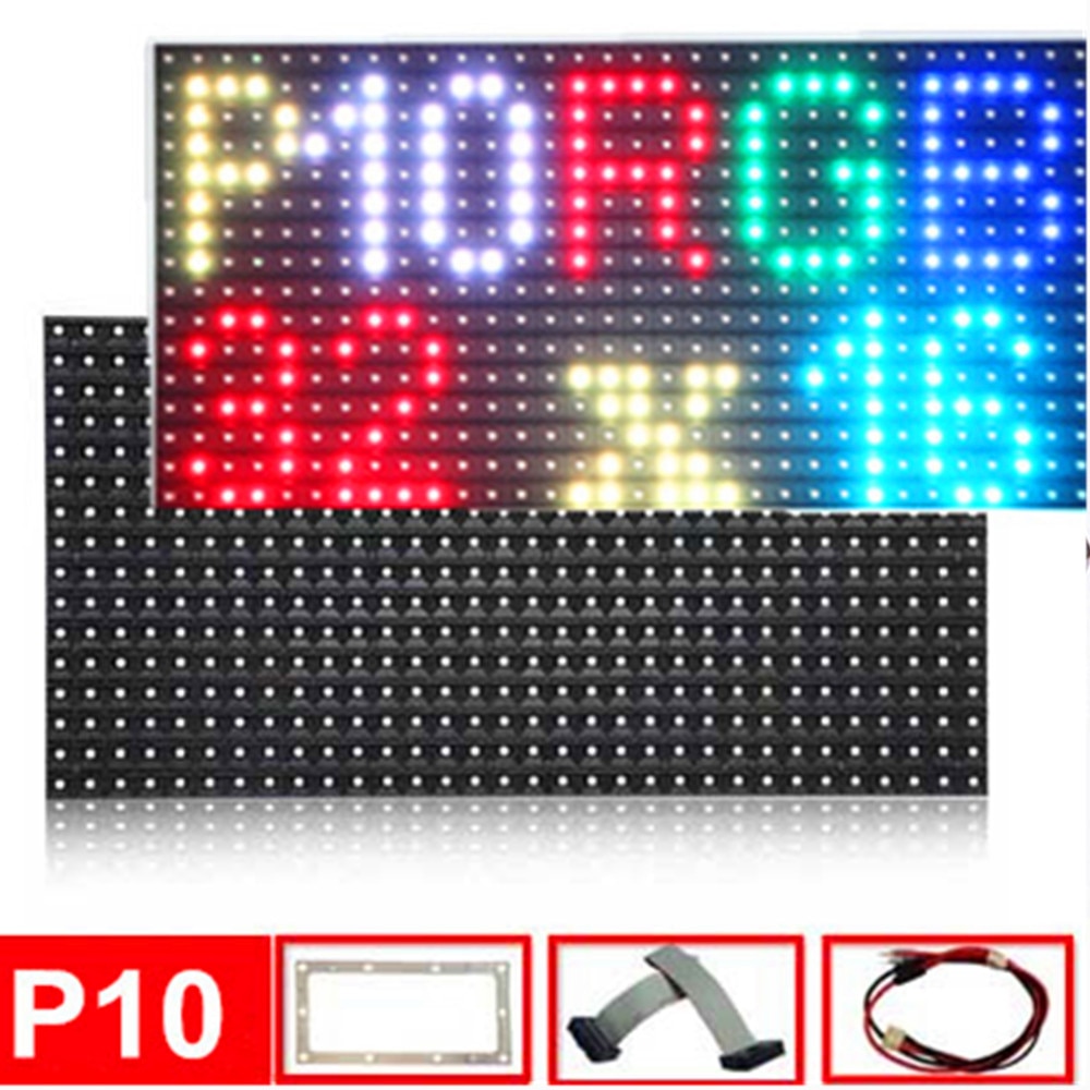 P10 udendørs smd fuldfarvet led-skærmvideomodul 320 x 160mm ,1/4 scan diy led-skærm vandtæt smd 3535 rgb led-panel