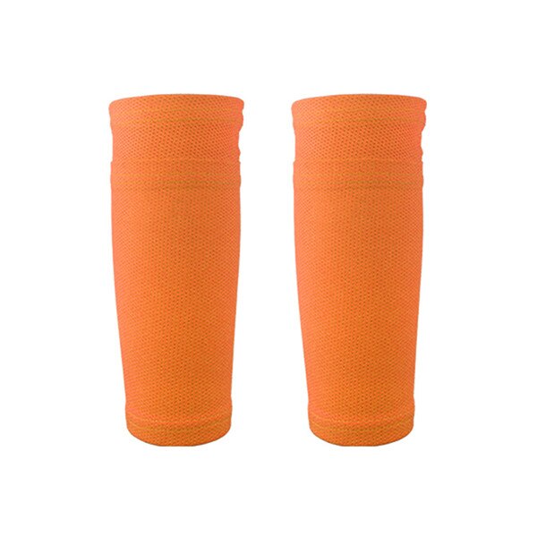 1 Pair Sport Football Soccer Lower Leg Warmers Protection Sleeve Cover Legwarmers Children Anti-sweat Breathable Legging: Orange / S