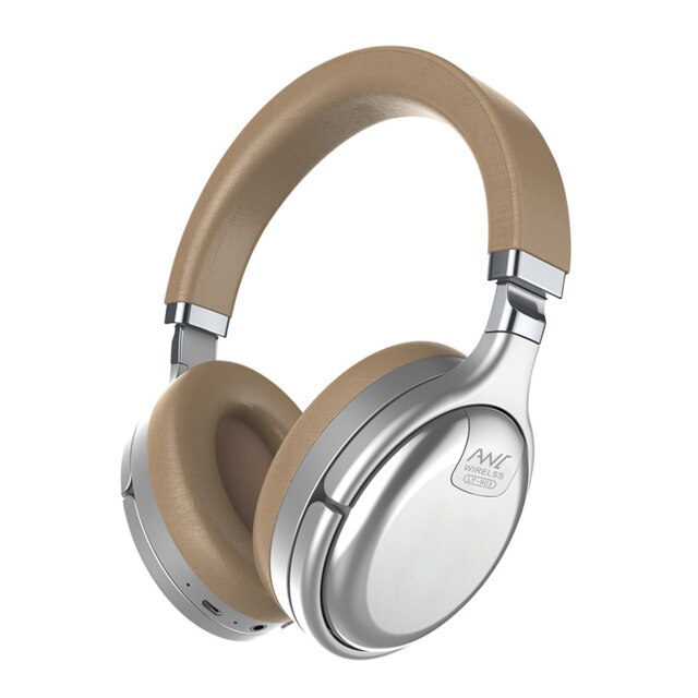 Bluetooth 5.0 Headphones, Lightweight Noise Cancelling Stereo Sound Overhead Headset for Home Office Travel: D