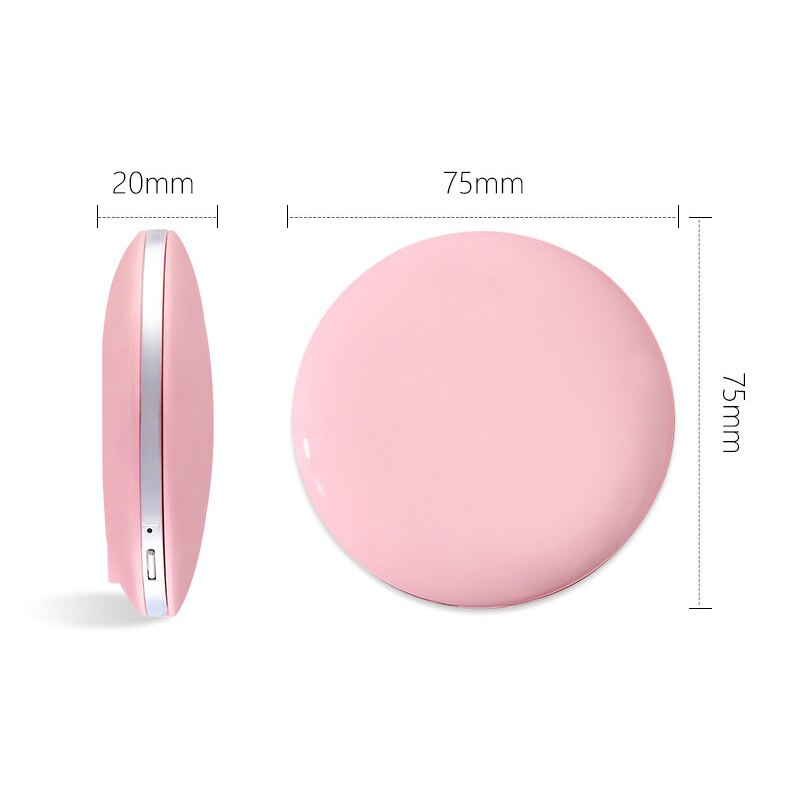 Espejo de bolsillo portátil con luz Led para mujer y niña, espejo compacto plegable redondo, aumento de 1X 3X, espejos Led de bolsillo