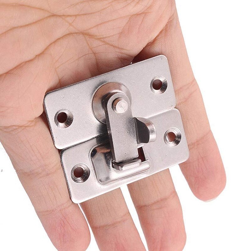 90 Degree Door Buckle Latch Stainless Steel Right Angle Lock Sliding Door Door Right Angle Window Bathroom Door Latch