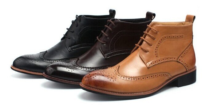 Für Männer Formale Kleid Martin Stiefel Herren Leder Halbschuhe Hochzeit Büro Stiefeletten Spitze-hoch Männliche Stiefel Schuhe botas hombre