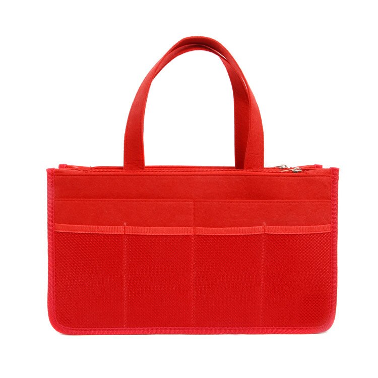 Wj-Deposito002 Feltro Borsa per pannolini di Stoffa Multi-Vano Portaoggetti Doppio Sacchetto Della Chiusura Lampo 34x19. 5x10cm