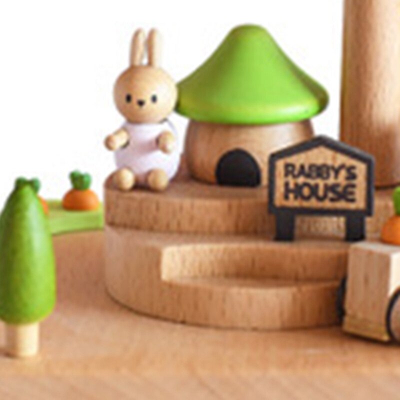 Fresh Farm Bunny Music Box Wooden Music Box Children's Birthday
