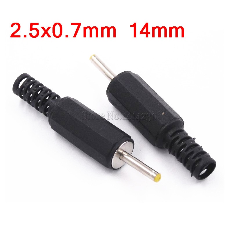 10Pcs DC Plug Male Electrical Socket Outlet DC Outlet 2.5X0.7MM 2.5*0.7
