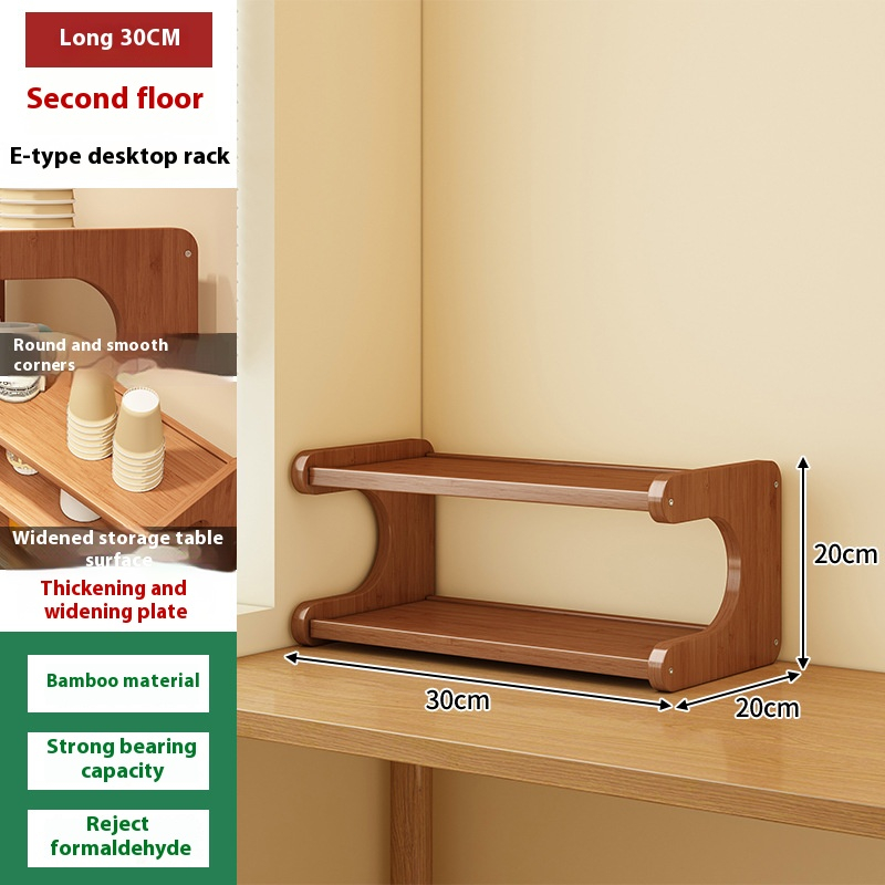 Mehrschichtiges Desktop-Aufbewahrungsregal für Zuhause, Büro und Küche, Organizer mit Getränkehalter für Kücheninseln und Karren