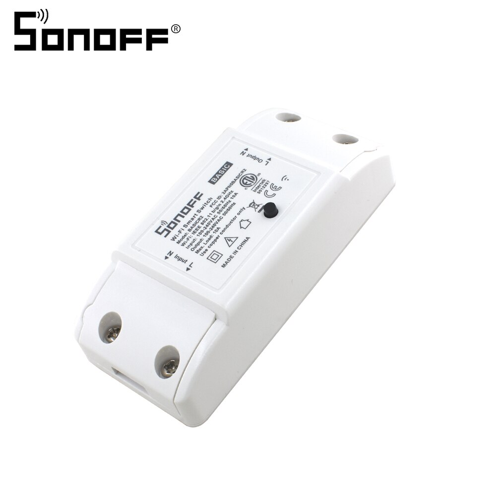 ITEAD Sonoff Basic Wifi Switch For Smart Home Automation Relay Module Remote Controller 10A 90-250V For IOS Android Alexa: Default Title