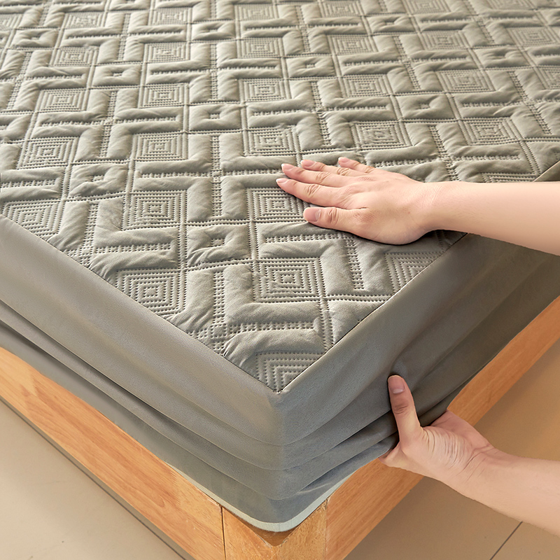 Sábana impermeable, funda de colchón acolchada para invierno, Protector de sábana ajustable elástica, Queen King, 160/140x200cm