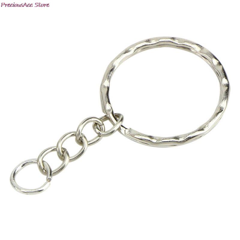 50 stks Metalen DIY Sieraden maken Split Sleutelhanger Ring Onderdelen Sleutelhangers Met 25mm Open Jump Ring