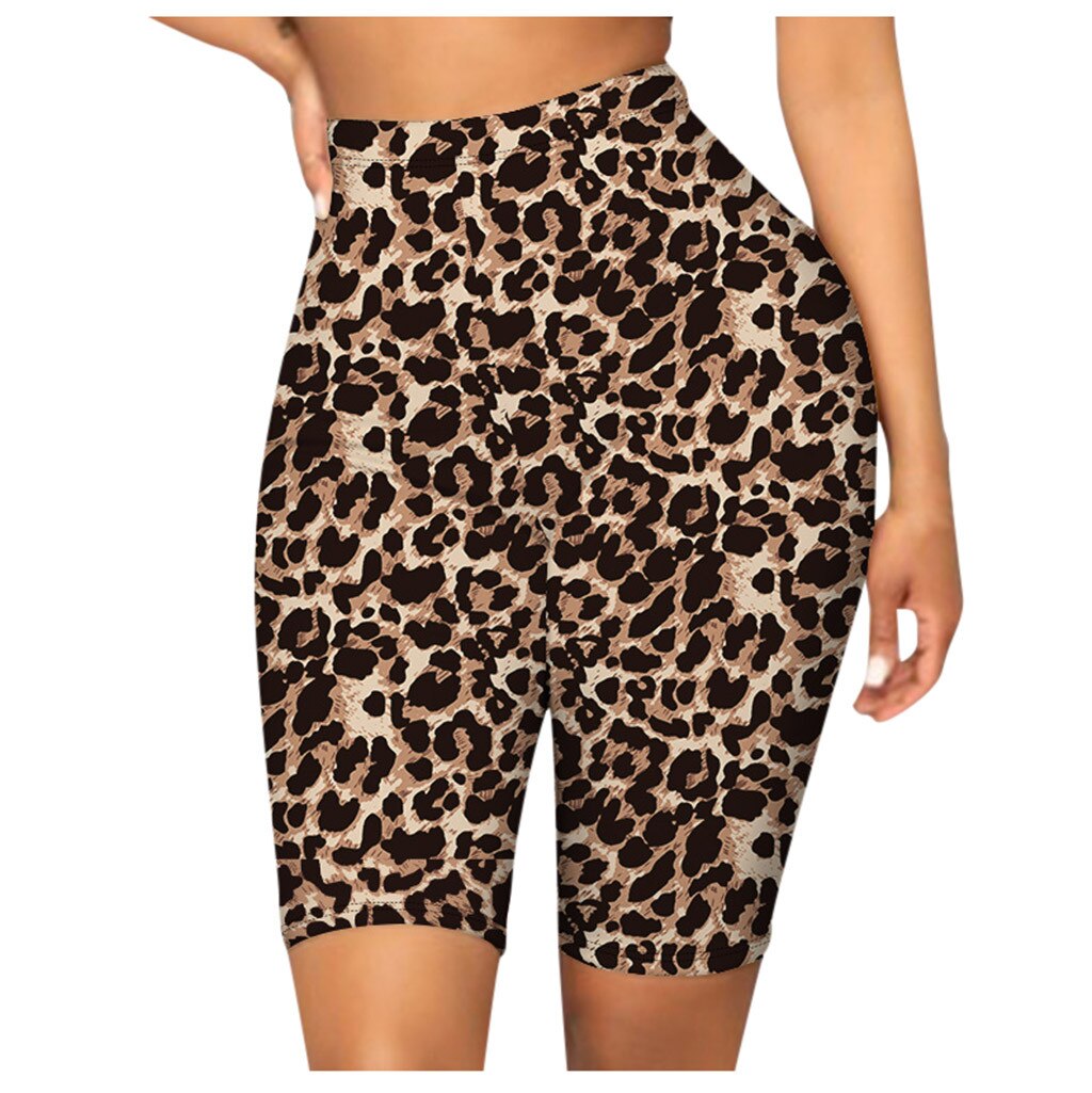 Imprimé serpent Leggins Pour Femmes Imprimé Taille Haute Hanche Sport Shortnude D'équitation Serré Trois points Leggings Legging Court Ласины #20: Brown  / XL