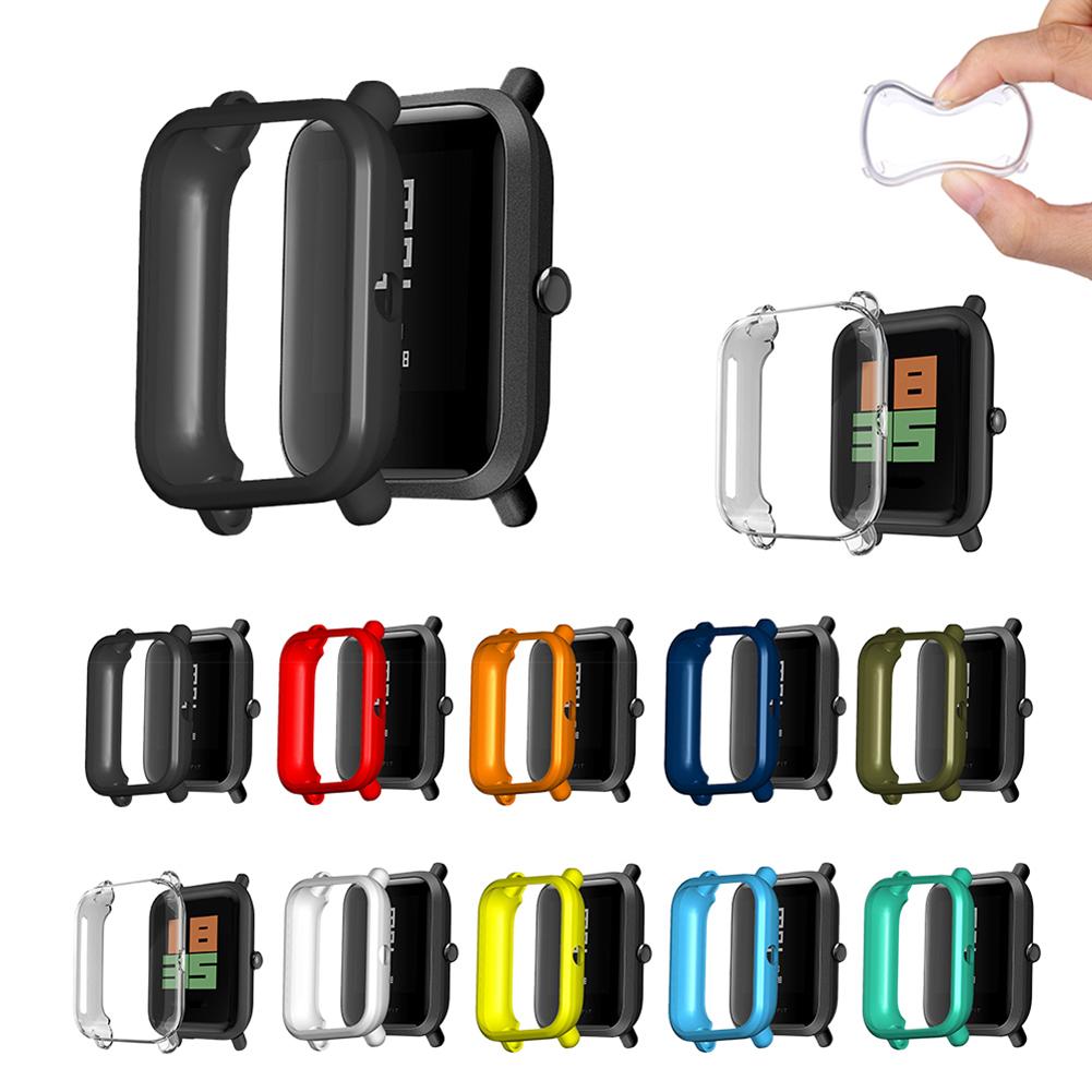 Watch Cover Case For Amazfit Bip S Smart Watch Accessorie Scratch Colorful Soft Cases Silicone Protector Cover Protection Case