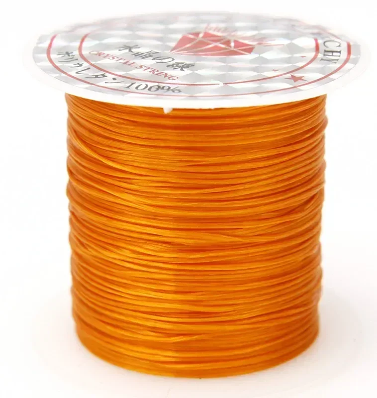 100M/Roll Strong Elastic Crystal Beading Cord 1mm for Bracelets Stretch Thread String Necklace DIY Jewelry Making Cords Line: Red