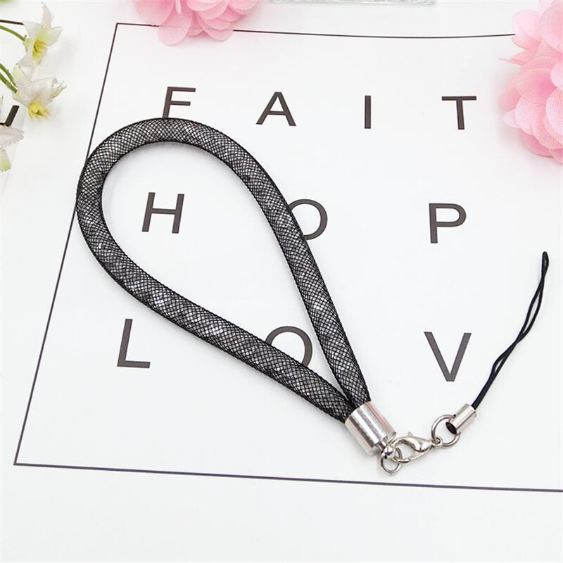 Mobiele telefoonriemen kristallen ketting kralen hanger sleutelhanger hangkoord lasso lanyard nekband badgehouder voor alle telefoons: I