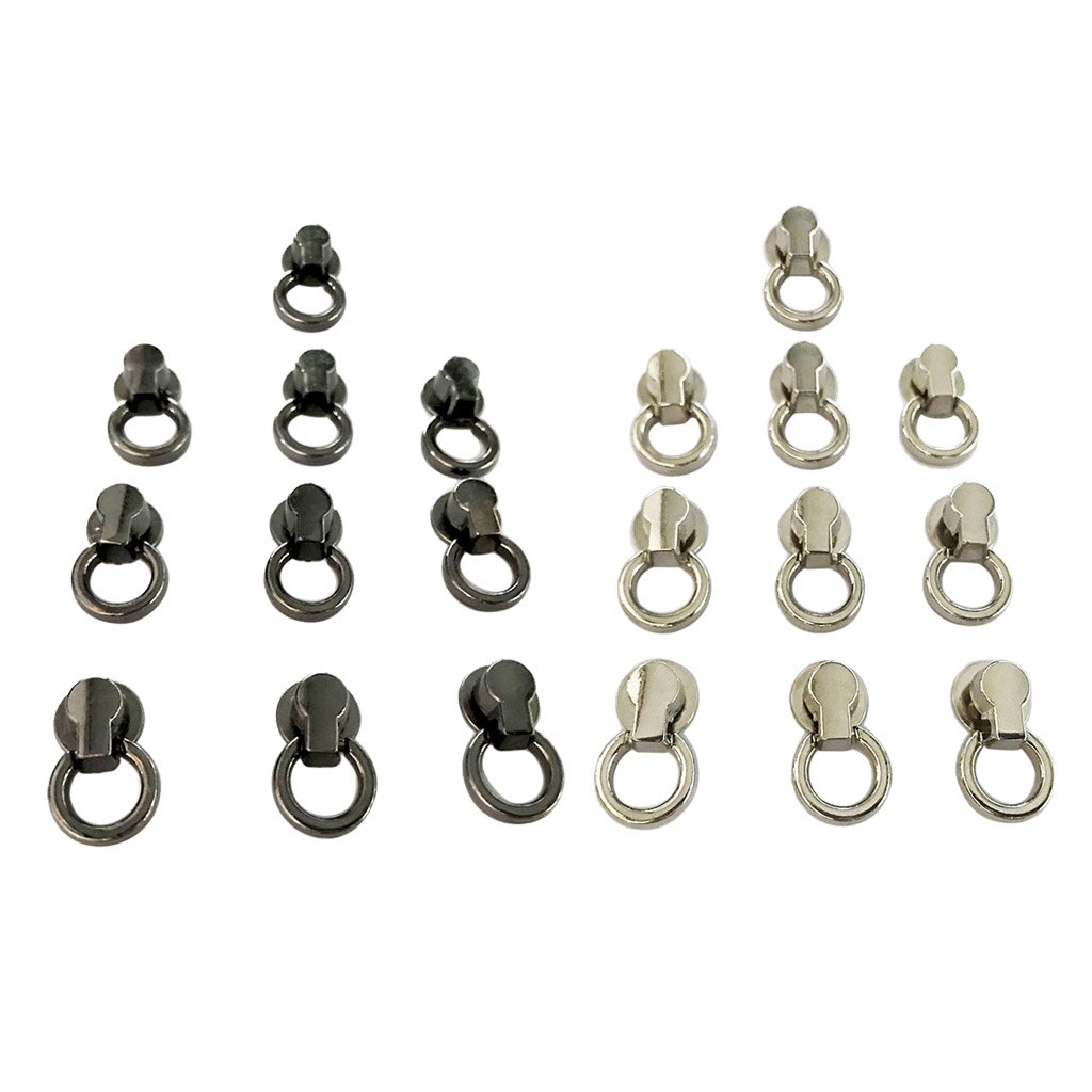 Skruet tilbage runde knap nitter, metal nitte studs skru tilbage rund ring læder håndværk tilbehør - sæt  of 20