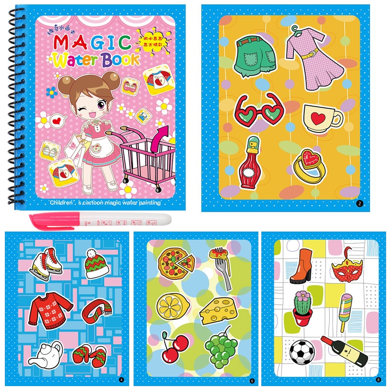 Wczesna edukacja Montessori malowanie tablica do pisania dla dzieci zabawki kolorowanka Doodle i magiczny długopis magiczne szkicownik wody