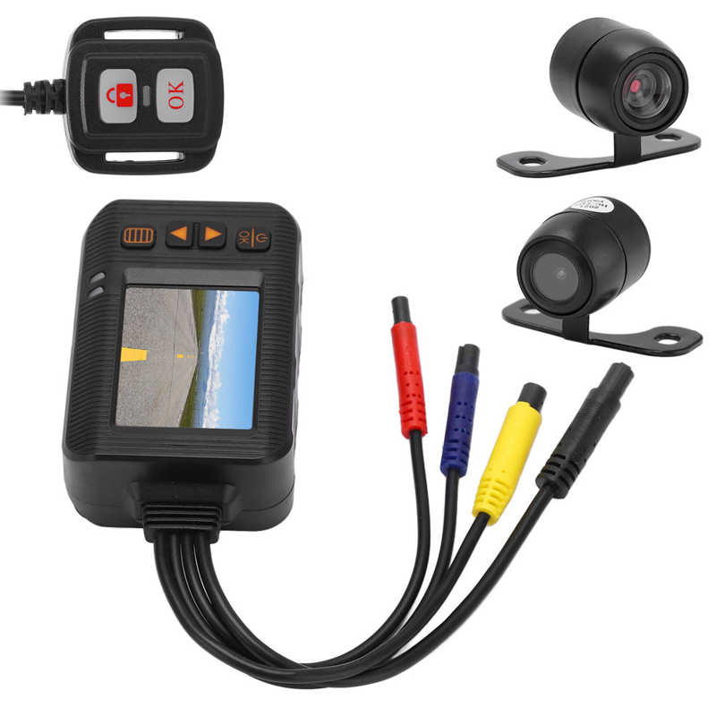 Driving Recorder 2in Screen Front Rear Dash Cam Waterproof for Motorcycle