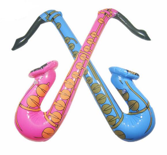 1 stks Opblaasbare Tool Opblaasbare Gitaar Saxofoon Microfoon radio Muziek Kinderen Speelgoed Ballonnen Deel Decoratie (Willekeurige Kleur)