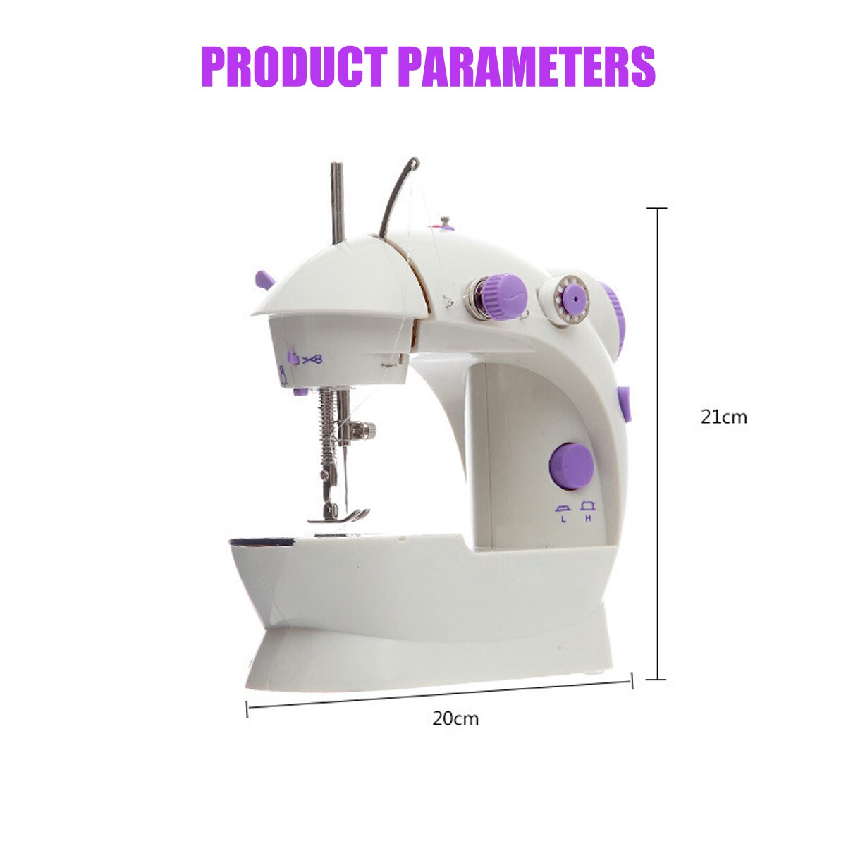 Sewing Machine Portable Desktop Mini Handheld Stitch Sew needlework Clothes Fabrics Electric Sewing Machine for Home with light