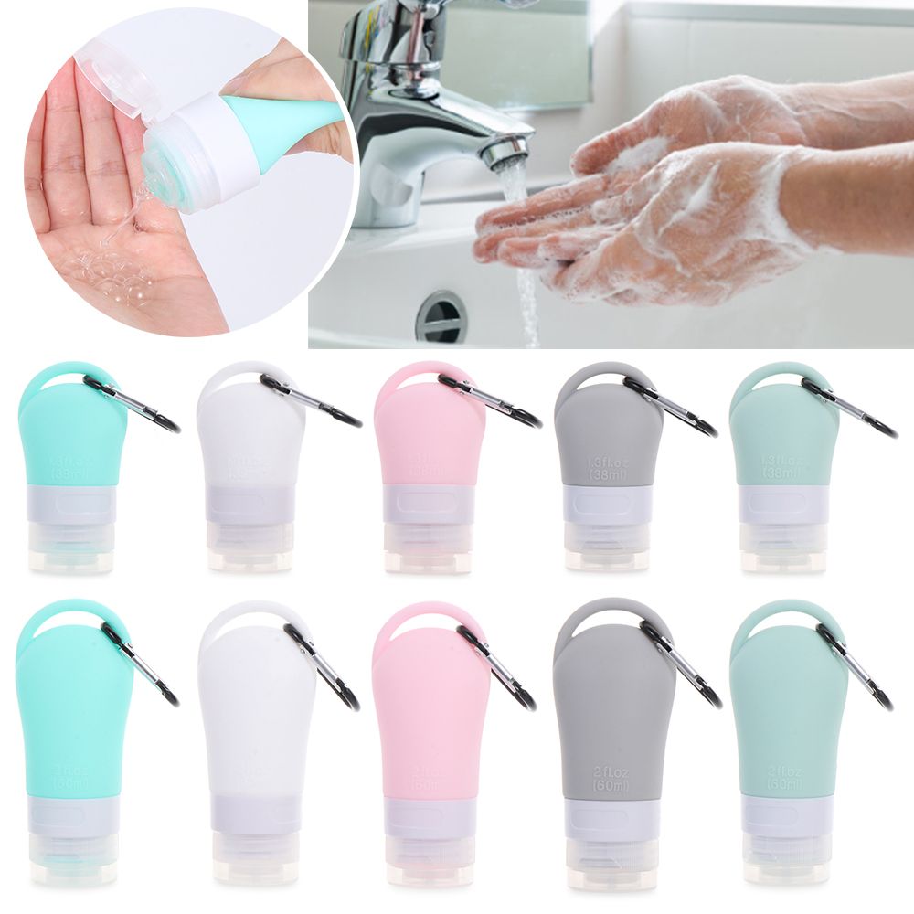Shower Gel Shampoo Portable Hand Washing Hook Silicone Bottle Sub-bottling Tube Empty Bottles Squeeze Container