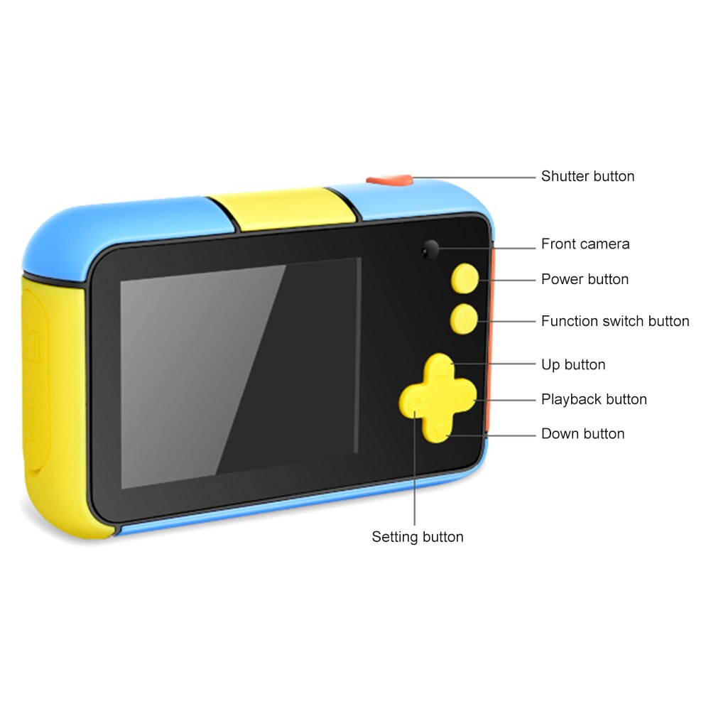 Kids Digital Camera - 2.4 Inch HD Screen - Selfie Function - Rechargeable Toy Camera