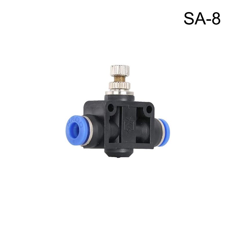 SA 4-12mm throttle valve Air Flow Speed Control Valve Tube Water Hose Pneumatic Push In Fittings: SA-8
