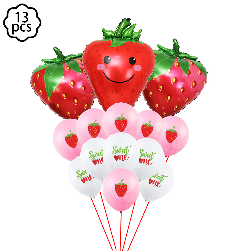 Strawberry party plates cups napkin tablecloth supplies baby shower kids girls birthday supplies Strawberry birthday Party Decor: Red