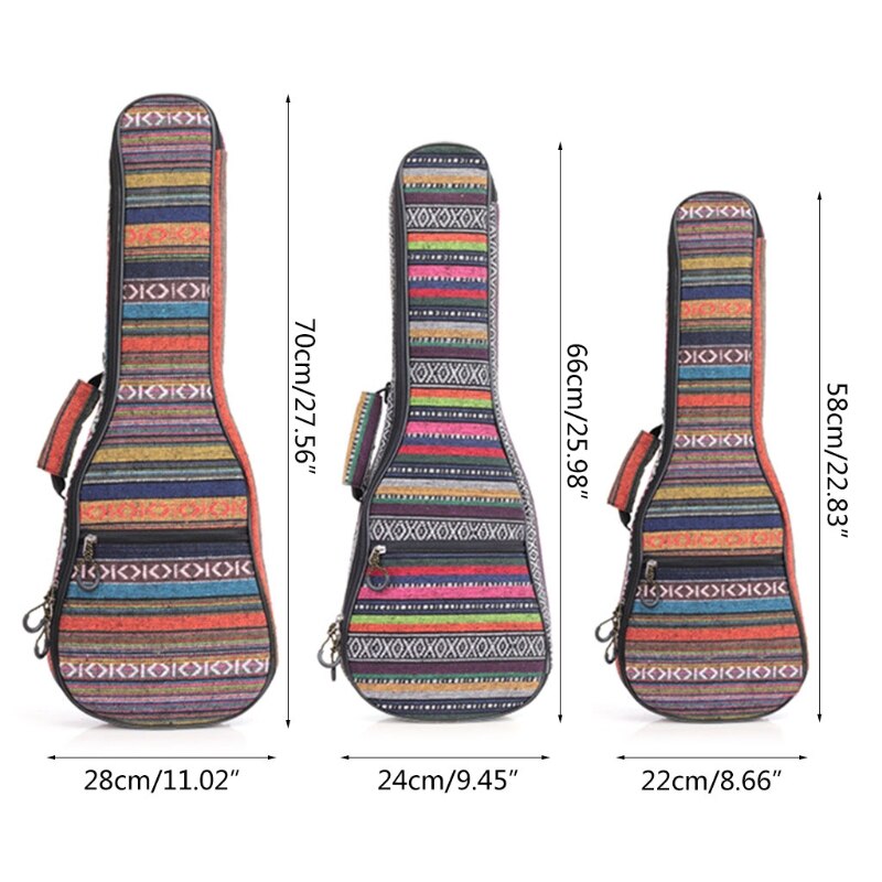 Pocket Ukulele Case Pearl Cotton Portable Waterproof Ukulele Bag Cover Cute Ukulele Backpack Accessory Storage Pocket