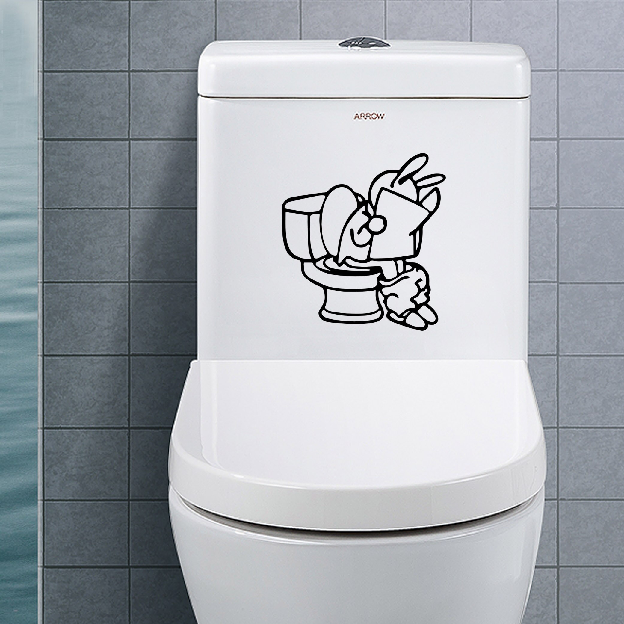 Modern Toilet Home Decor Wall Stickers For Toliet Rooms Shower Room Diy Home Decoration Wall Art Decal Decoration Sticker