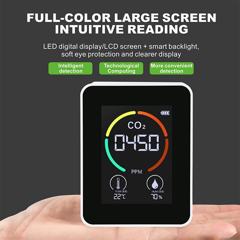 Air Monitor CO2 Carbon Dioxide Detector Air Temperature Humidity Monitor Quick Measuring Meter For CO2