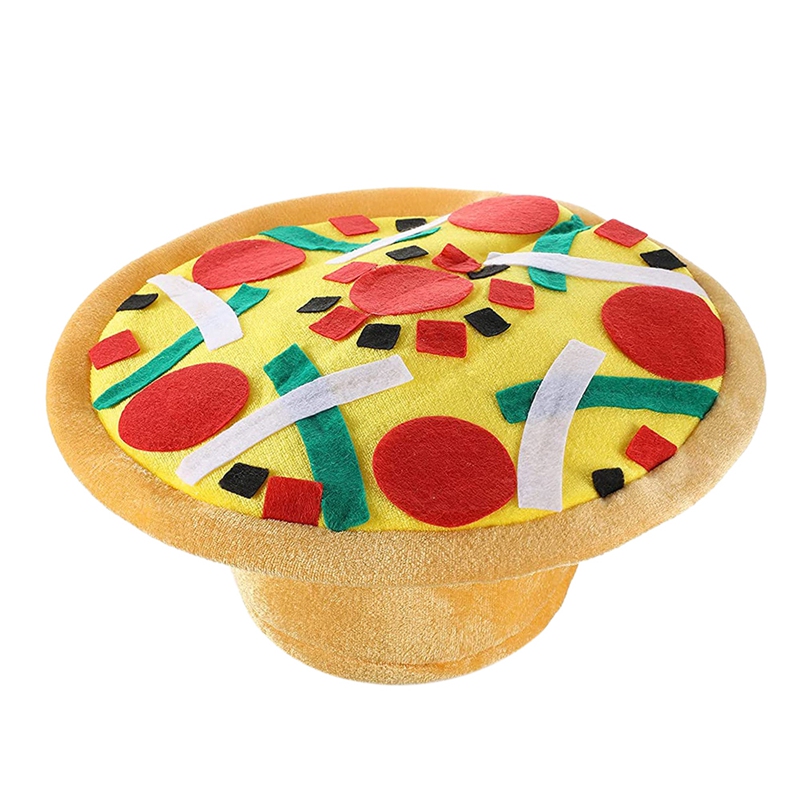 Zabawny kapelusz robić pizzy, zabawny kostium na Halloween, przyjęcie z pizzą dostarcza ozdoby, szalony głupi kapelusz: Default Title