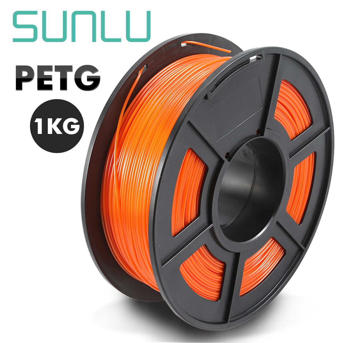 Sunlu Petg Gloeidraad 1.75 Mm Zwarte Kleur Petg 3D Printer Filament 1Kg Met Spool Lampshape Verbruiksartikelen: PETG-orange