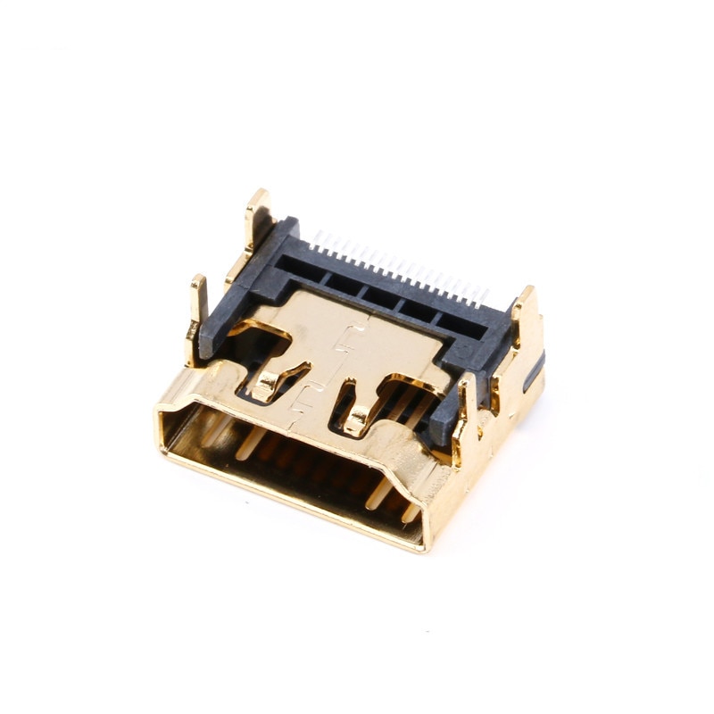 10Pcs/5Pcs Hdmi-Compatibel Vrouwelijke Jack/Socket Connector 19PIN 19 P Haakse Smt Smd 90 Graden Vergulde Hd 19 Pin