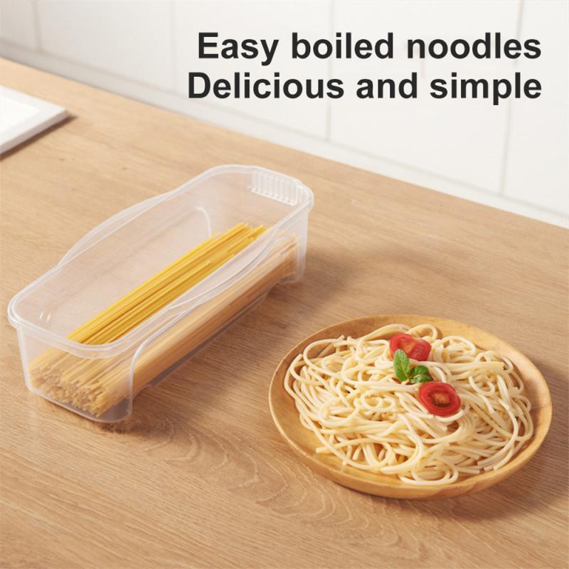 Olla para Pasta en microondas con colador, vaporizador de Pasta resistente al calor con tapa, caja de cocina para espaguetis y fideos, accesorios de cocina