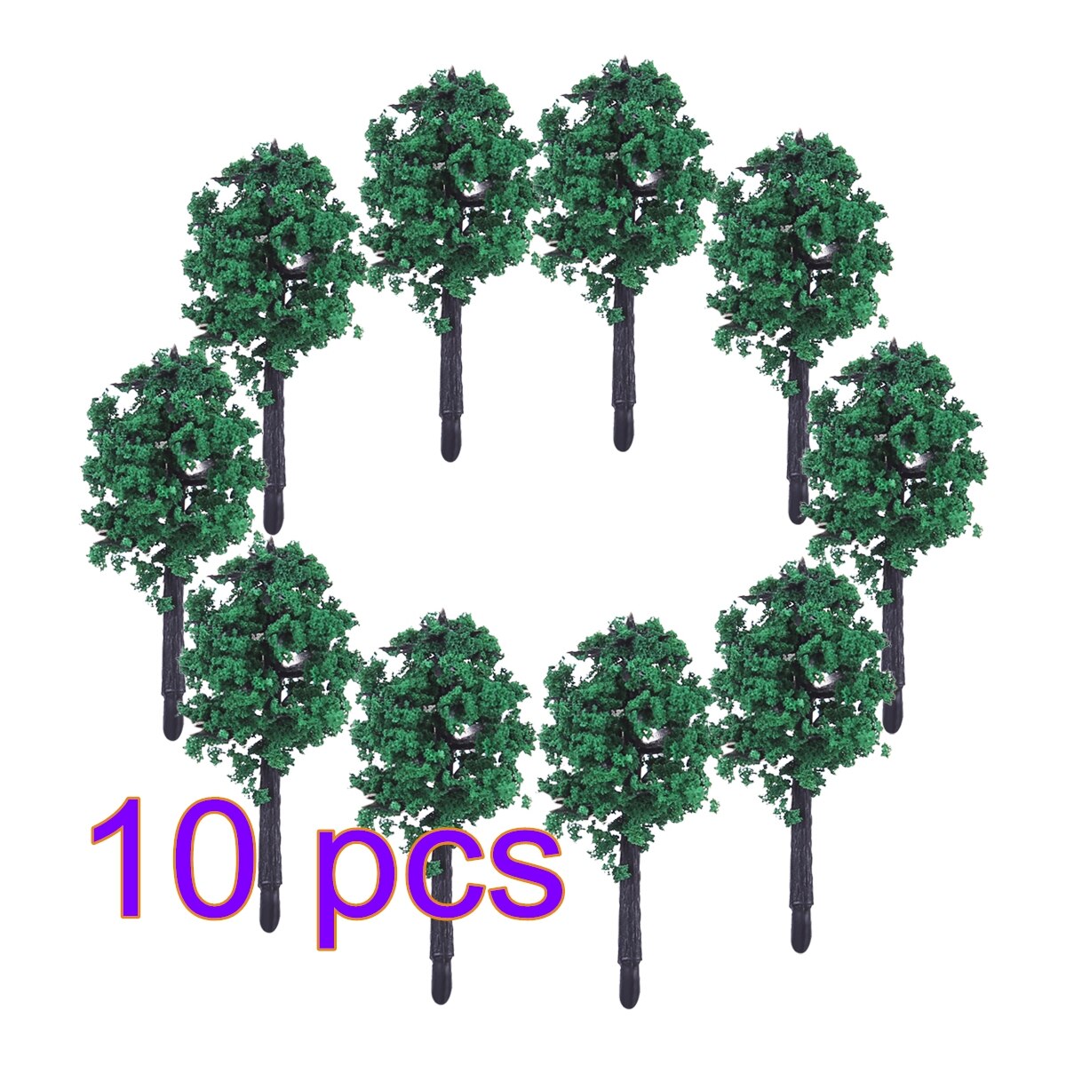 4/5/6/7/9/11/15 Cm Sandboxie Model Trees Micro Landscape Decoration For Roadsides - Green: 100pcs 4cm