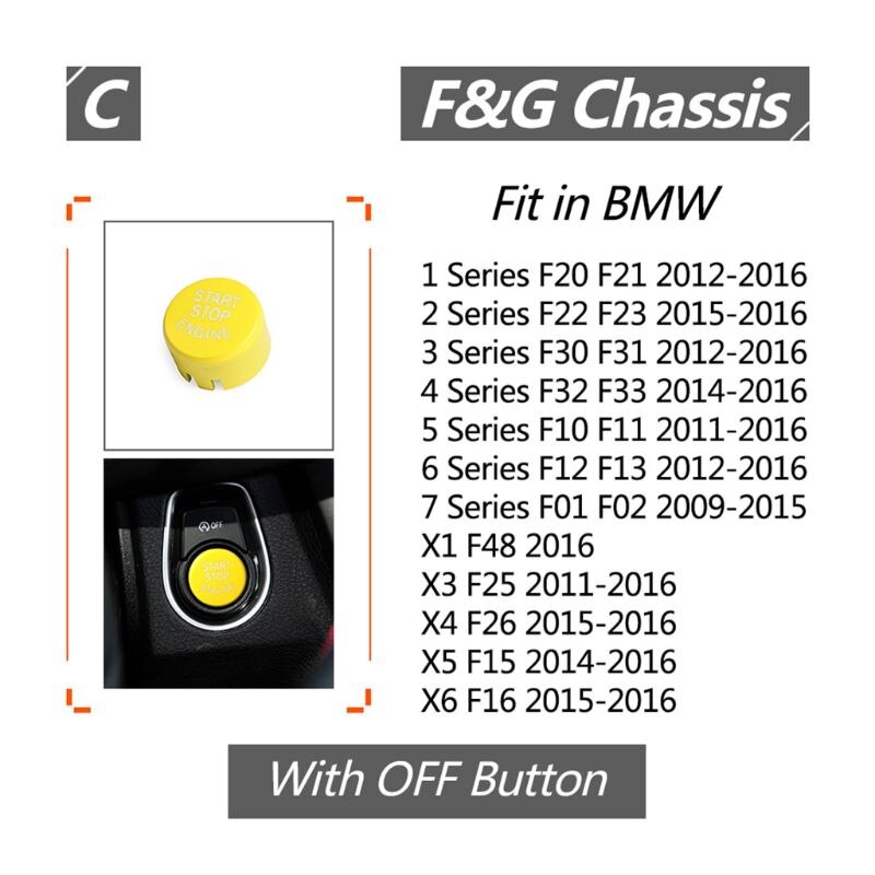Auto Motor Start Stop Button Vervanging Schakelaar Button Kits Voor B-MW G/F Chassis Alle Series Auto Modellen