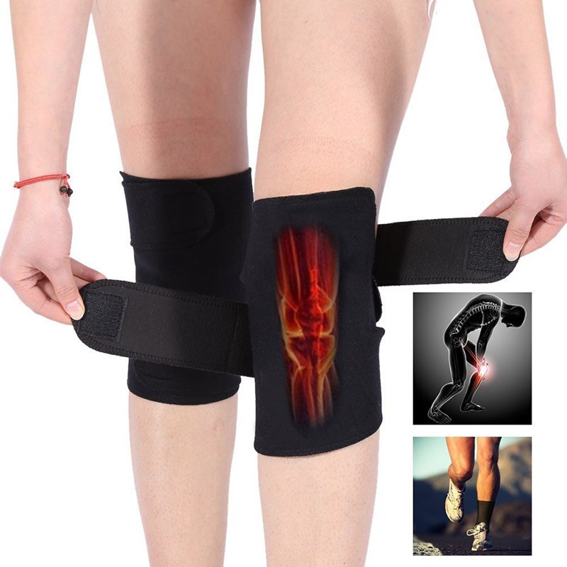 1 Paar Verstelbare Zelfopwarming Kneepad Magnetische Therapie Kniebrace Ondersteuning Beschermer Warm Thermische Pad Knie Pad Massager