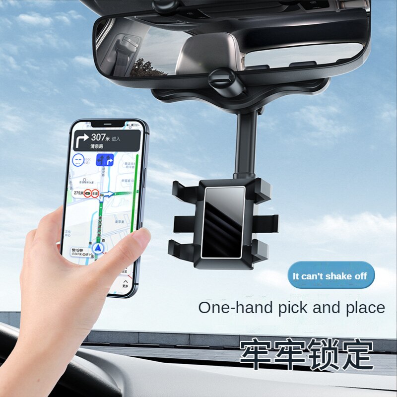 360 ° drehbare und Versenkbare Auto Telefon Halfter Multifunktionale Rückspiegel Telefon Halfter Universal- Hinten Spiegel Telefon Mounter