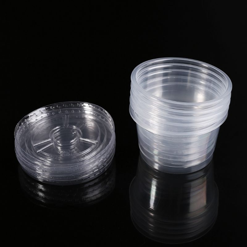 50 stuks Wegwerp Cups Set Van 180ml Saus Pot Container Jello Shot Cup Slime Opslag Met Deksel Voor Ketchup